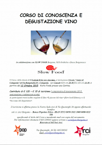 volantino corso degustazione