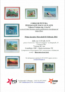 volantino corso pittura ragazzi