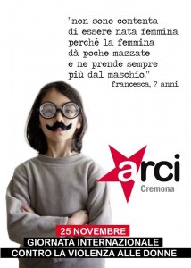 arci cremona contro la violenza alle donne
