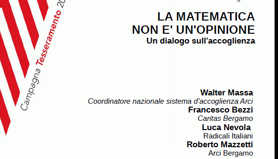 La matematica non è un opinione…  dialoghi sull’accoglienza (2 ottobre)