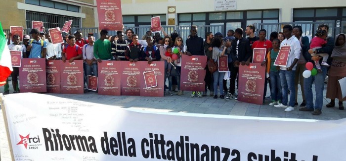 La Presidenza di Arci Bergamo aderisce allo sciopero della fame per l’approvazione dello  ius soli