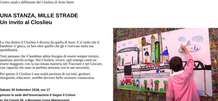Una strada, mille strade. Un invio al Closlieu – Sabato 29 settembre